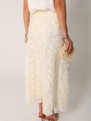 Jupe en fleurs blanc