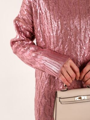 Pull Rose à Paillettes